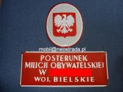 Szyld i Godło PRL z Posterunku Milicji Obywatelskiej